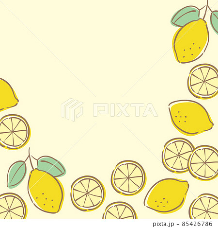レモン 背景のイラスト素材