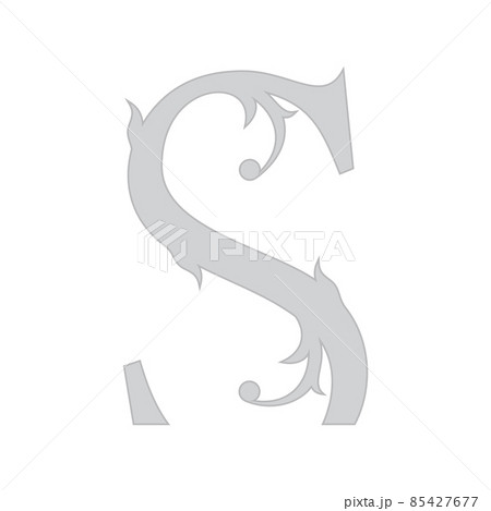 Vector cutted letter.Art font. 85427677