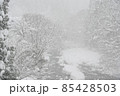 【兵庫県 宍粟市】大雪の川 85428503