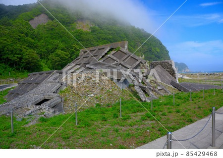 震災遺構・津波を後世に伝える伝承の遺構、明戸海岸防潮堤・三陸海岸・北山崎・東北・岩手県田野畑村(7) 震災遺構・津波を後世に伝える伝承の遺構、明戸海岸防潮堤・三陸海岸・北山崎・東北・岩手県田野畑村(7) 85429468