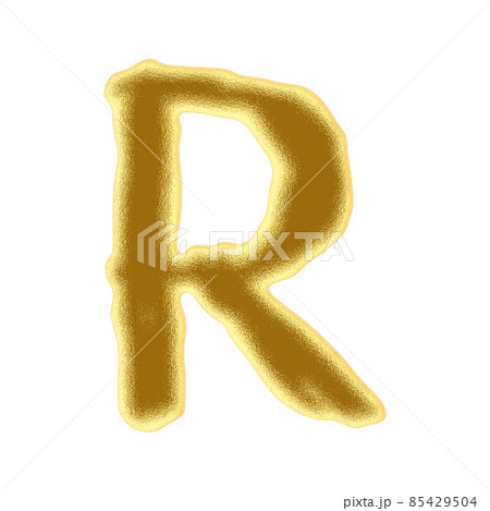 Gold bullion letter.Art font. 85429504