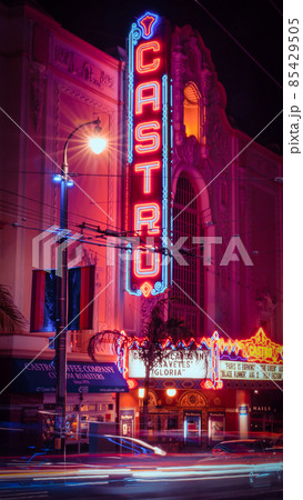 Castro Theatre building on Castro Street at night, San Francisco Castro Theatre building on Castro Street at night, San Francisco 85429505