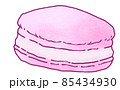 手描きのピンク色マカロン2 85434930
