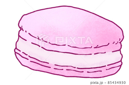 手描きのピンク色マカロン2 85434930