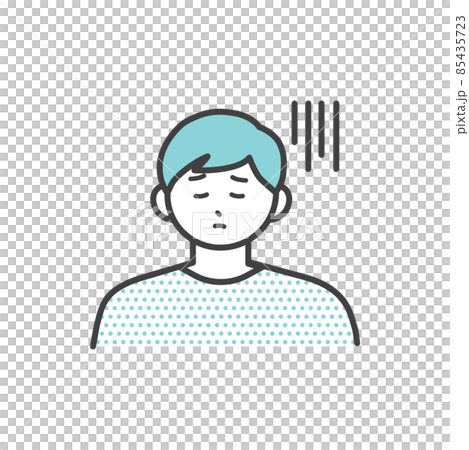 小伙子陰沉沉的表情插圖素材 小伙子陰沉沉的表情插圖素材 85435723