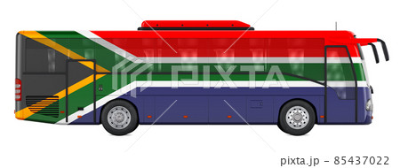 Bus travel in South Africa, South African bus tours, concept. 3D rendering 85437022