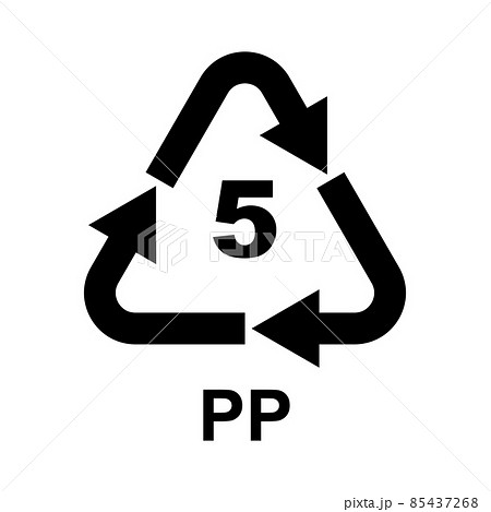 Plastic Recycling Symbol Class 5 PP Plastic Recycling Symbol Class 5 PP 85437268