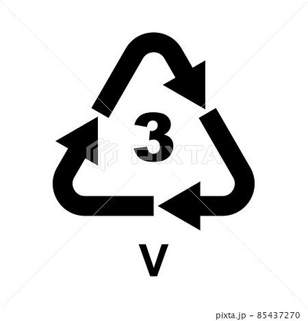 Plastic Recycling Symbol Class 3 V Plastic Recycling Symbol Class 3 V 85437270