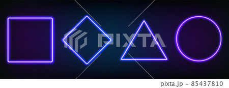 Neon frames different geometric shapes with led backlighting Neon frames different geometric shapes with led backlighting 85437810