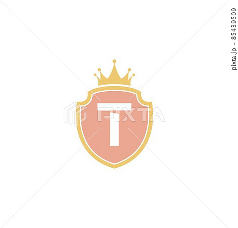 Letter T with shield icon logo design illustration 85439509