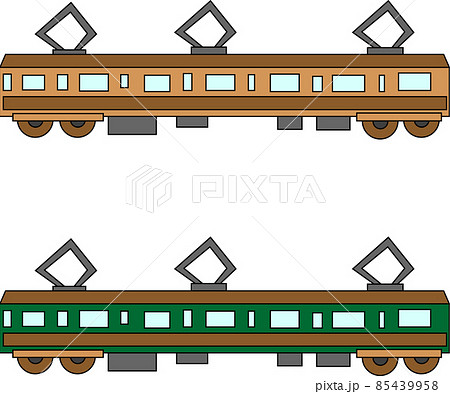 レトロな電車のイメージのイラスト素材 [85439958] - PIXTA