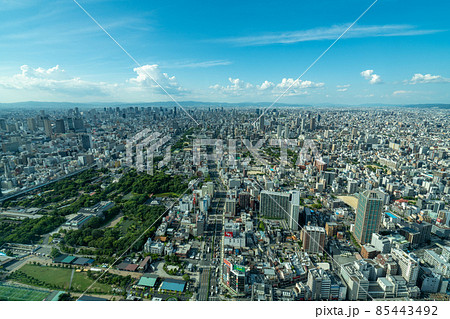 天王寺から見る大阪市内の風景 天王寺から見る大阪市内の風景 85443492