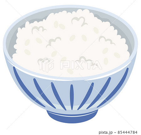 茶碗に盛ったごはん 85444784