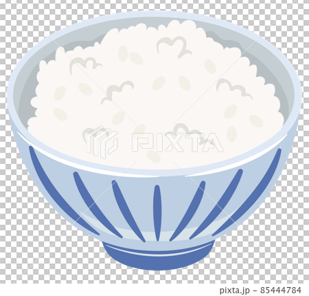 茶碗に盛ったごはん 85444784