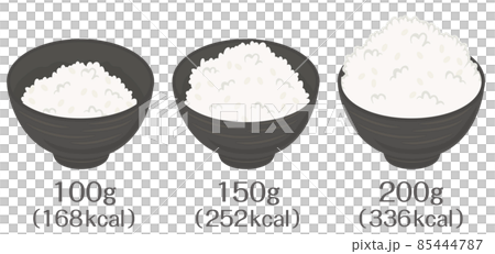 ごはん★ご飯の量のカロリー比較 85444787