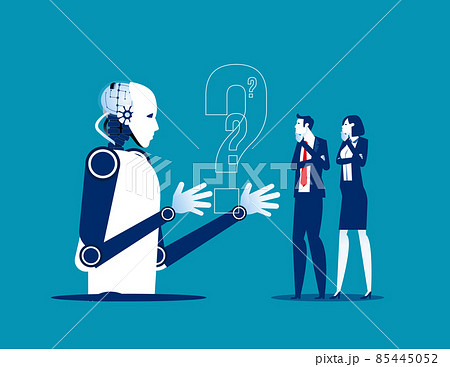 Cognitive process and curious thoughts scene. Curiosity and thinking about questions and examining Cognitive process and curious thoughts scene. Curiosity and thinking about questions and examining 85445052