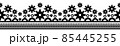 Native floral pattern black and white 85445255