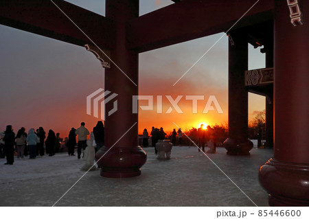 風の群馬気まま旅（水沢山中腹より今年の幸福を願う。佛光山法水寺）渋川市伊香保 85446600
