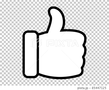 シンプルな手のアイコン ハンドサイン グッドサインのイラスト素材