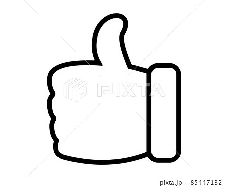 シンプルな手のアイコン ハンドサイン グッドサインのイラスト素材