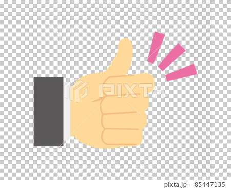 シンプルな手のアイコン ハンドサイン グッドサインのイラスト素材