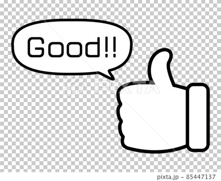 Simple hand icon hand sign good sign 85447137