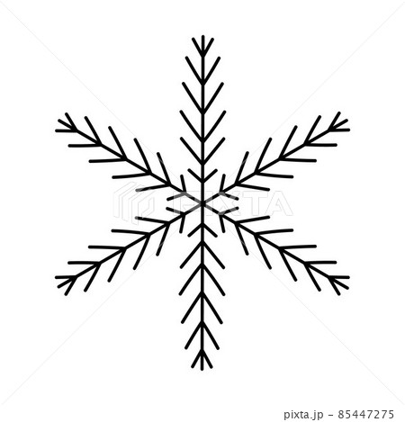 Snowflake doodle isolated on a white background Snowflake doodle isolated on a white background 85447275