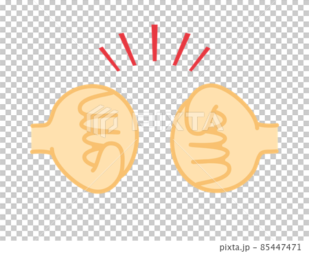 じゃんけん ハンドサイン ベクターイラスト じゃんけん ハンドサイン ベクターイラスト 85447471