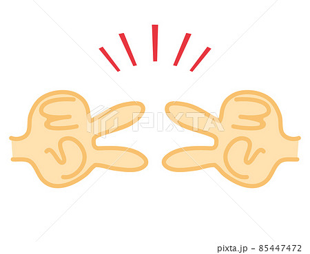 じゃんけん　ハンドサイン  ベクターイラスト 85447472