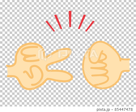 石頭剪刀布手標誌矢量圖 85447478