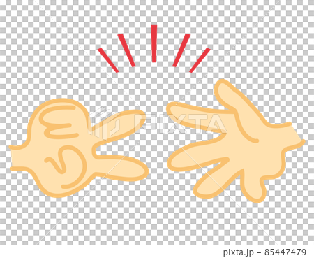 石頭剪刀布手標誌矢量圖 85447479