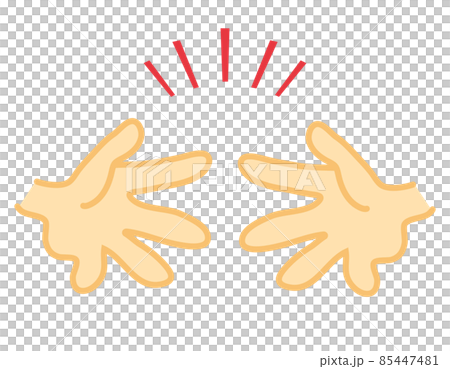 じゃんけん ハンドサイン  ベクターイラスト じゃんけん ハンドサイン  ベクターイラスト 85447481