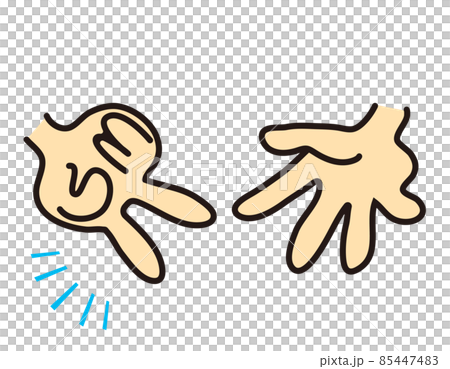 石頭剪刀布手標誌矢量圖 85447483