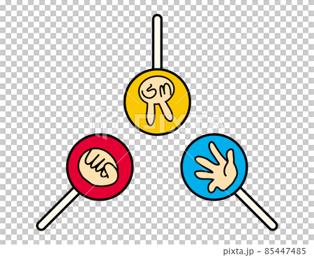 石頭剪刀布手標誌矢量圖 石頭剪刀布手標誌矢量圖 85447485