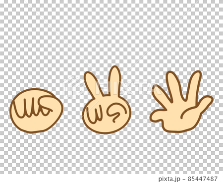 石頭剪刀布手標誌矢量圖 85447487