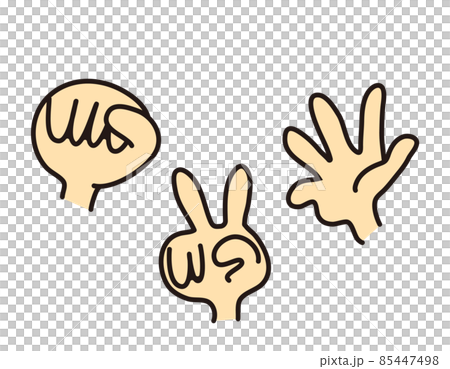Rock-paper-scissors hand sign vector illustration 85447498