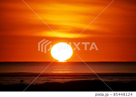 野付湾の夜明け 北海道 野付湾の夜明け 北海道 85448124