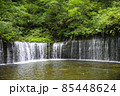 水をたたえた滝 長野県 軽井沢 白糸の滝 85448624