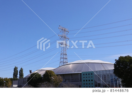埼玉県本庄市の本庄総合公園体育館シルクドームの建物 埼玉県本庄市の本庄総合公園体育館シルクドームの建物 85448676