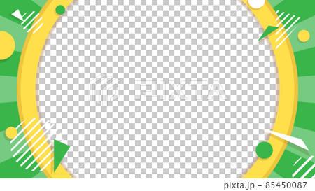 Pop and cute variety show-style background frame, green 85450087