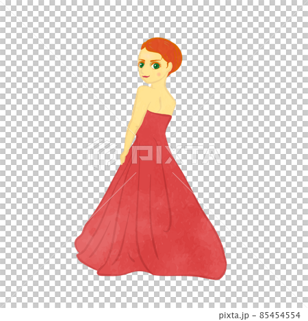 穿紅裙子的女性 01 穿紅裙子的女性 01 85454554