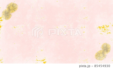 黄色い小さな花フレームアンティークイメージ（背景画像） 85454930