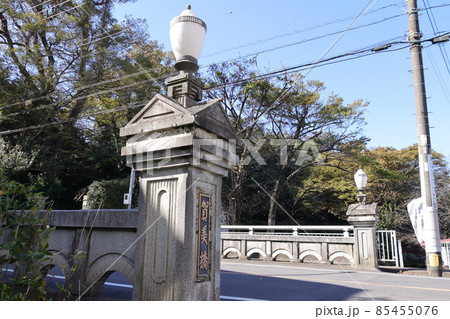 埼玉県本庄市の元小山川にかかる賀美橋 85455076