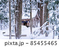 雄山神社芦峅中宮にある立山若宮の冬景色 85455465