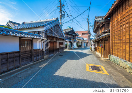 三重県　伊勢河崎の街並み 85455790