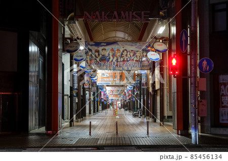 静岡県沼津市 夜の沼津仲見世商店 静岡県沼津市 夜の沼津仲見世商店 85456134