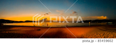 Sunset view in Patong beach in Phuket Province, Thailand 85459602
