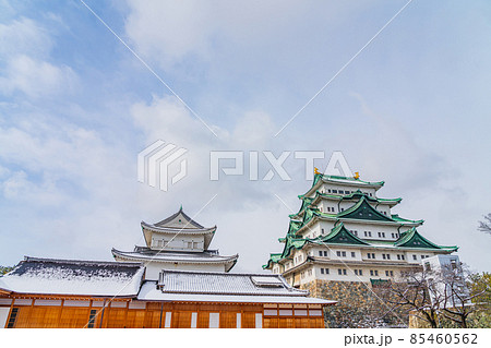 雪の名古屋城〈愛知県名古屋市〉 雪の名古屋城〈愛知県名古屋市〉 85460562