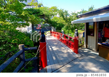 松島のシンボル、五大堂・入口の土産物屋、観光のイメージ・東北・仙台 85461650