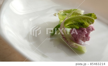 青虫が食事中に落下　サラダの中で　2 85463214